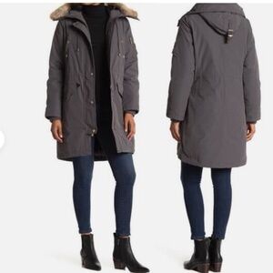 NEW Michael Kors Malachite Grey Women's Down filled Jacket sz M